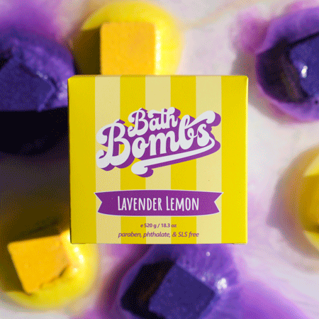 Bombes cubes à la lavande et au citron