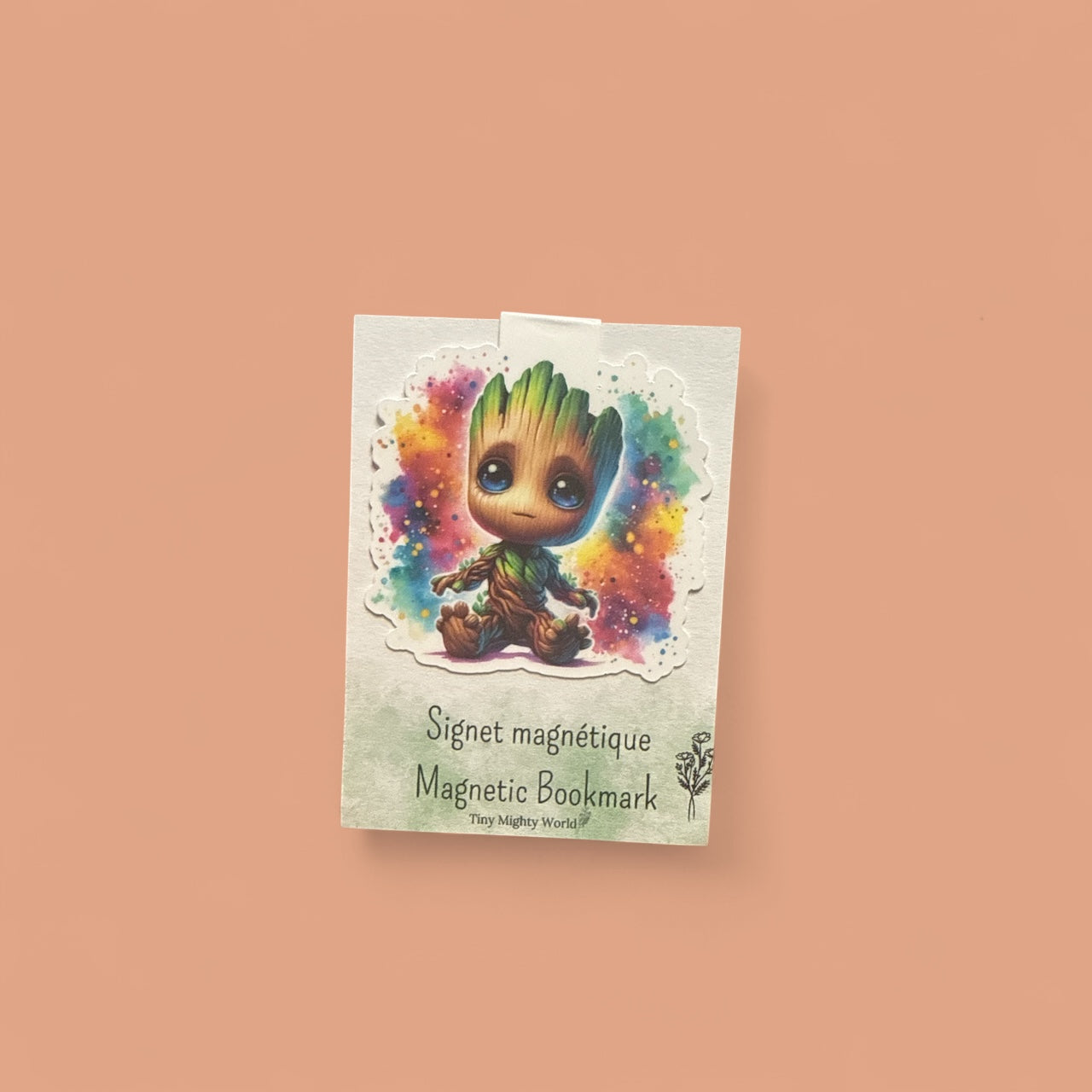 Colorful Tree Carton- Die-Cut Magnetic Bookmark – Artistic Page Holder