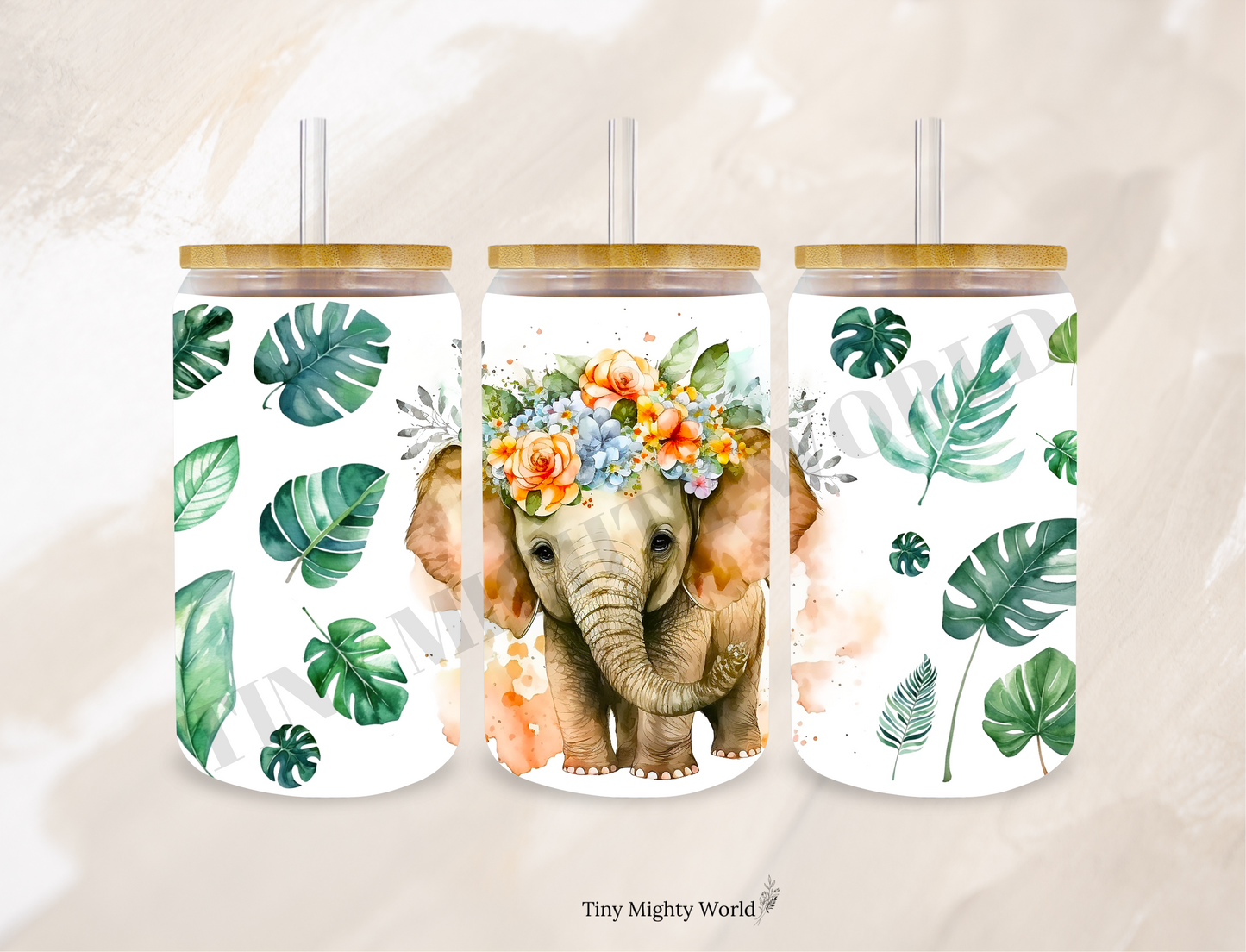 UVDTF TRANSFER CUP WRAP - RTS - Elephant