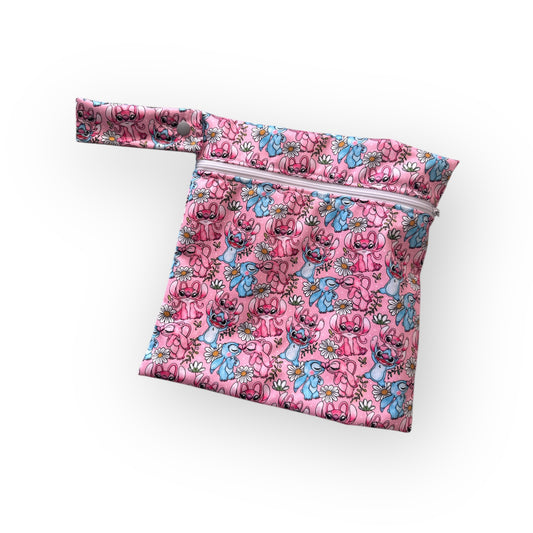 Small WetBag - Blue and Pink Alien