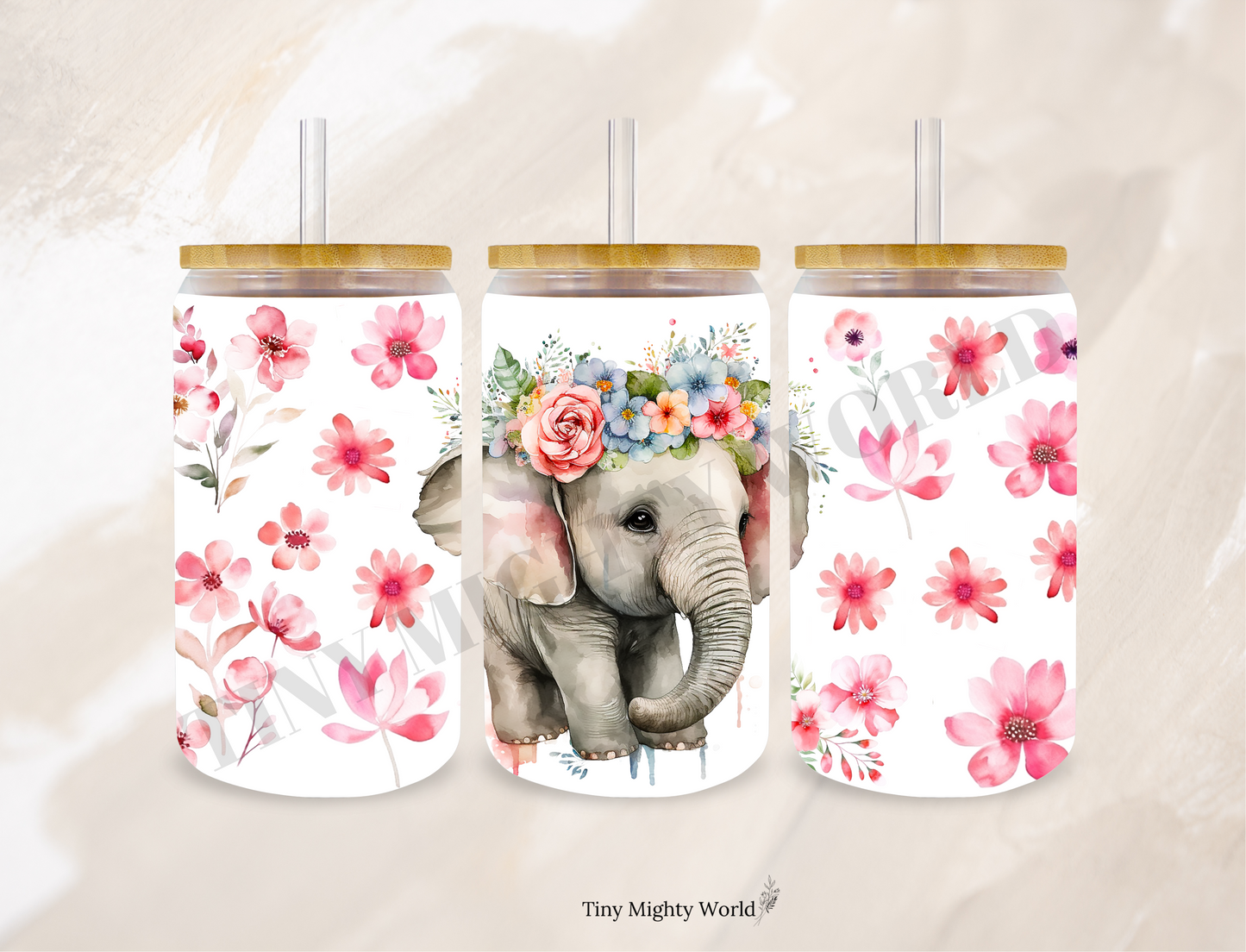 UVDTF TRANSFER CUP WRAP - RTS - Elephant