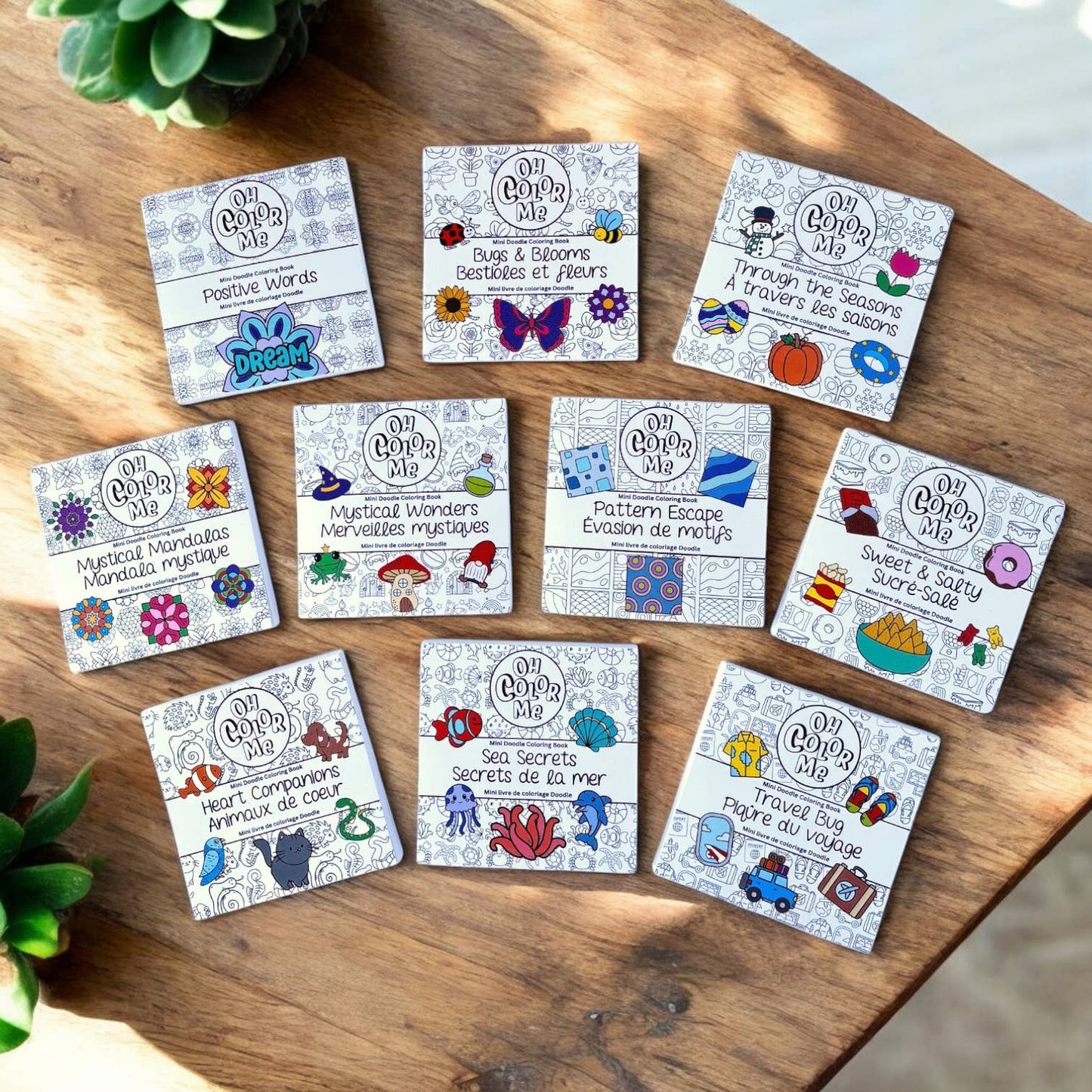 Mini livre de coloriage Compagnons Cœur, 4" x 4", petite surprise pour bas de Noël