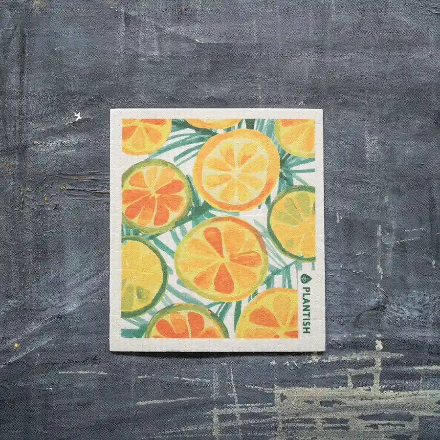 Tranche d'orange - Chiffon éponge suédois