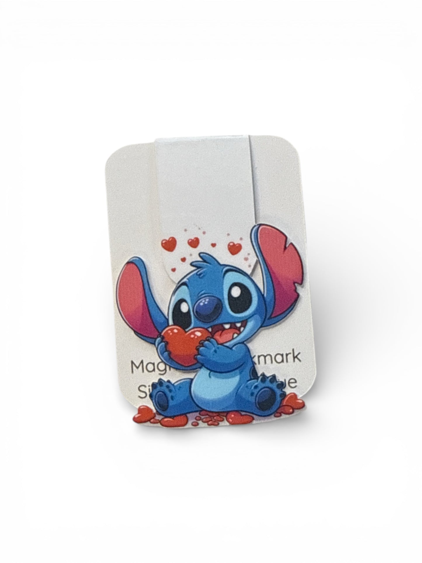 Valentines Blue Alien 💕- Die-Cut Magnetic Bookmark – Artistic Page Holder