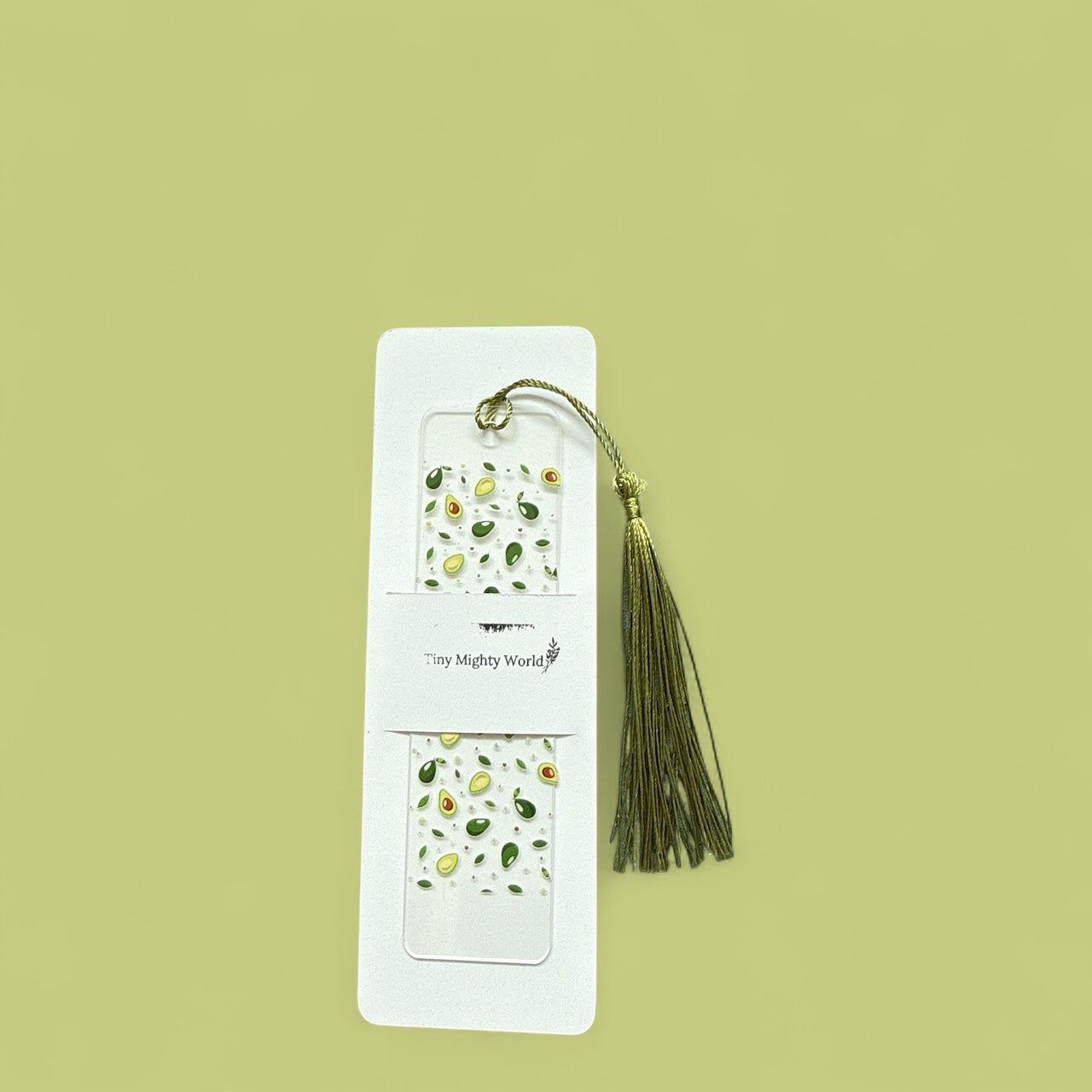 Avocado Acrylic Bookmark with UVDTF Design – Cute & Durable Book Marker Gift for Readers
