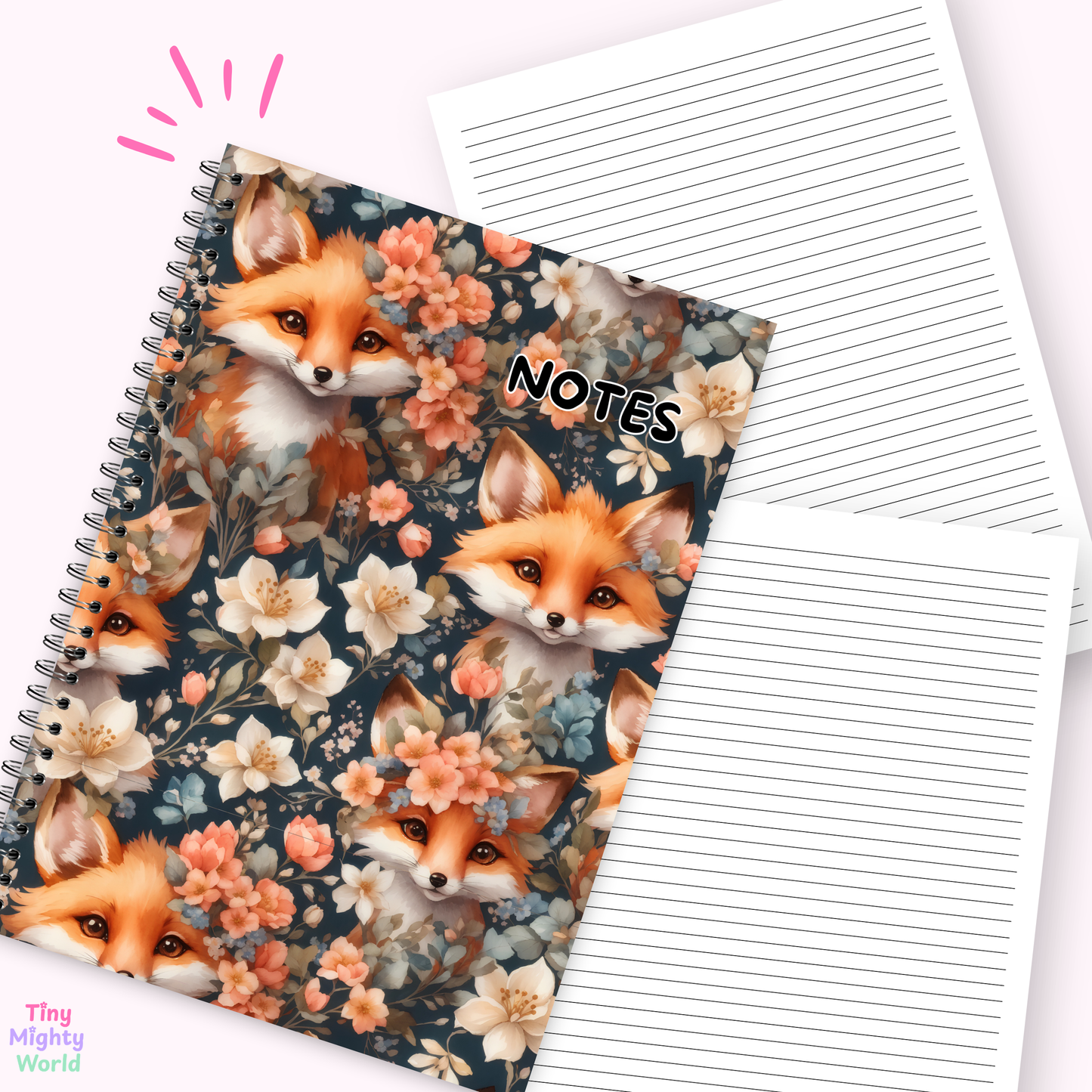 Fox - Letter Size Lined Notebook – 80 Pages | Minimal Everyday Writing Journal