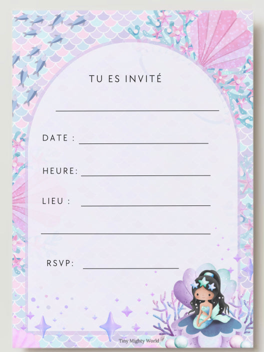 Carte d'invitation - Sirène