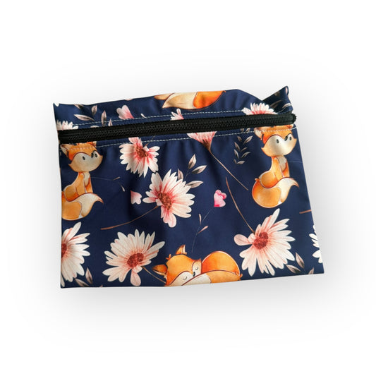 Reusable Sandwich Lunch Bag Fox Flower