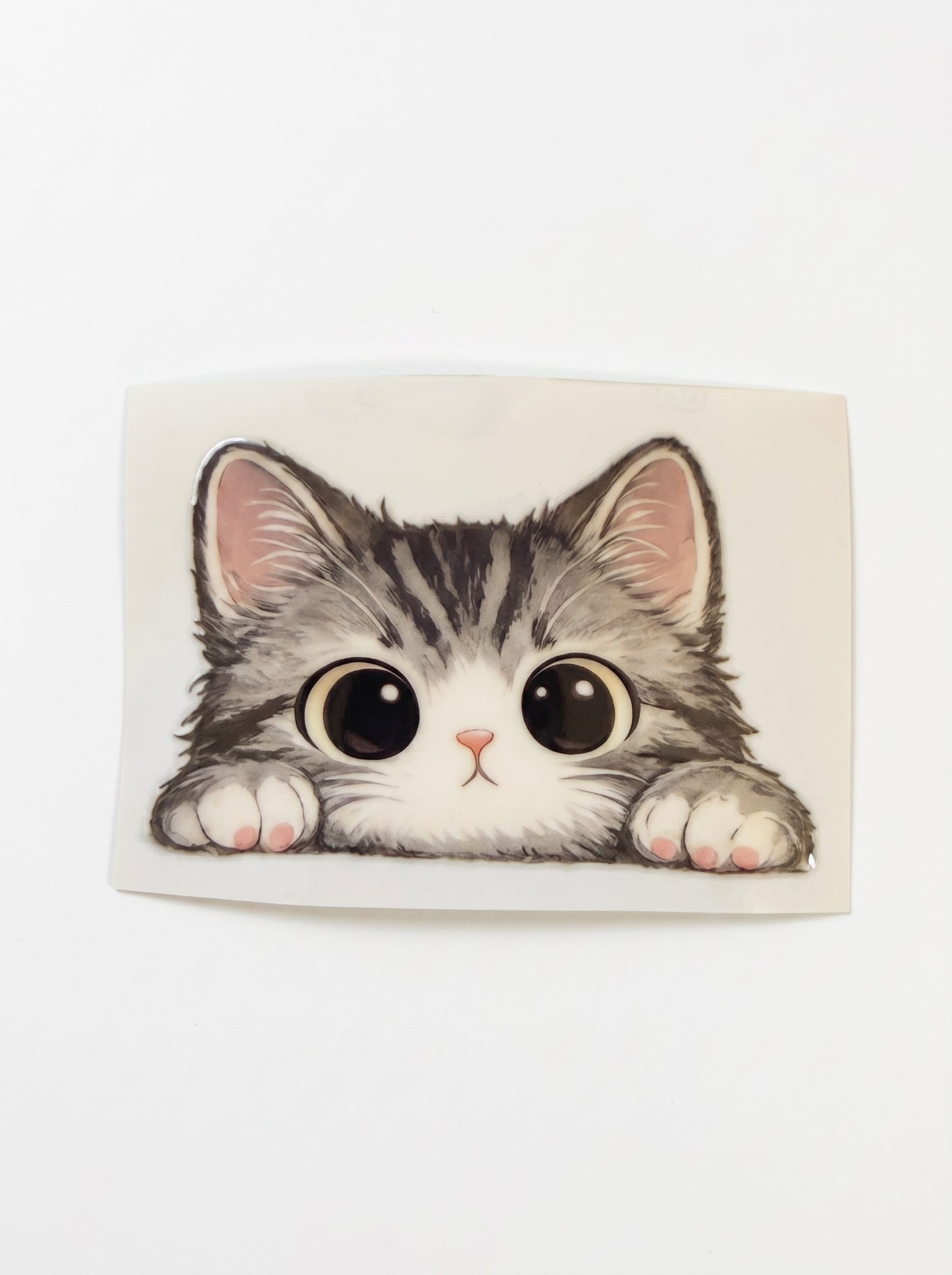 UVDTF Cup Sticker 2 inch - Kawaii Grey White