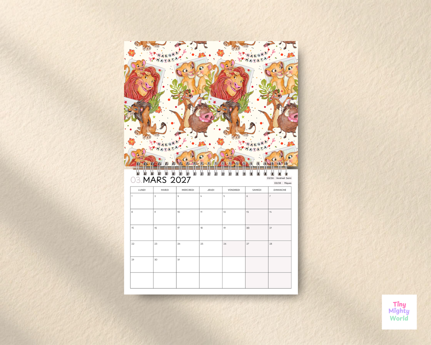 2027 Monthly Wall Calendar - Mix Fairytale | Cute & Functional Family Planner