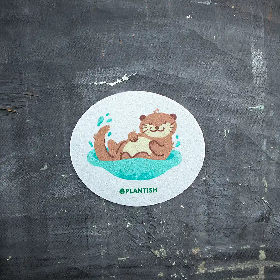 Sleepy Otter - Éponge escamotable