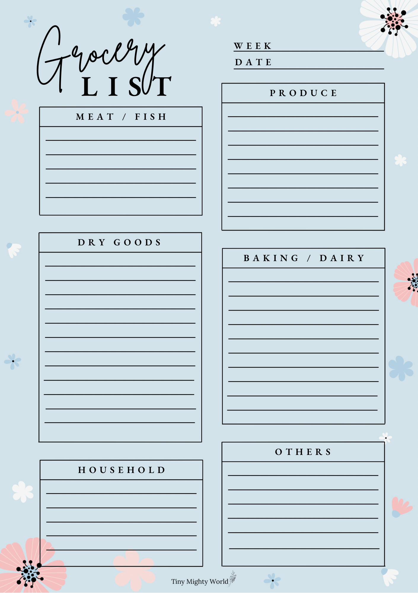 Liste d'épicerie
