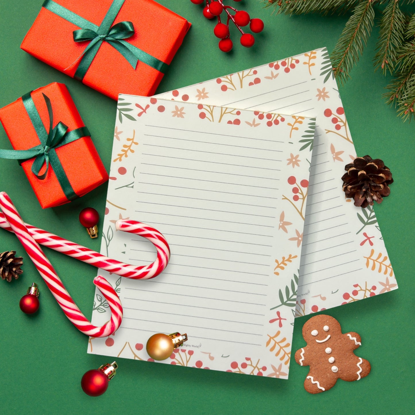 Bloc-notes avec ambiance de Noël