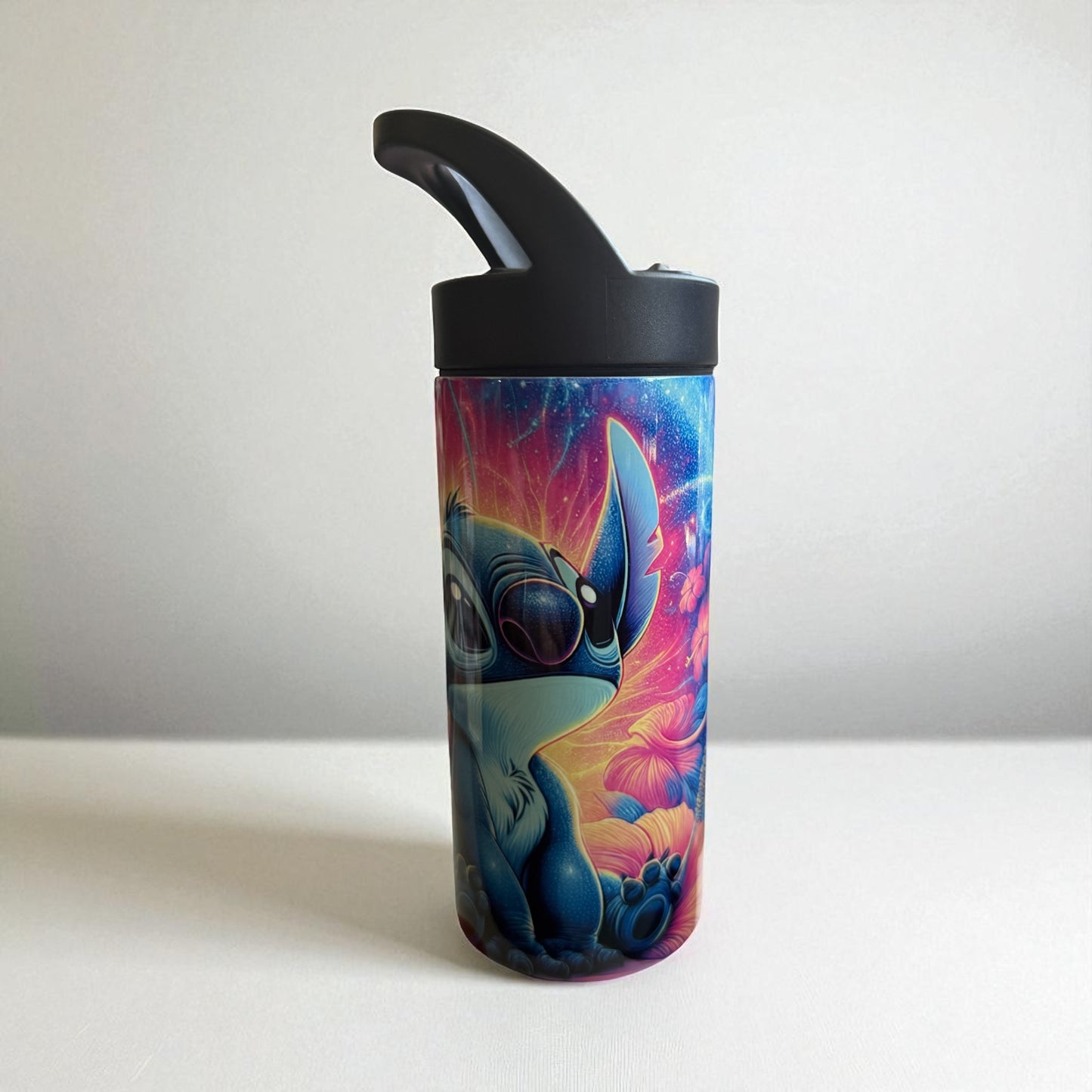 Galaxy Blue Alien - 16 oz Insulated Tumbler with Black Sippy Lid – Hot & Cold Drink Cup