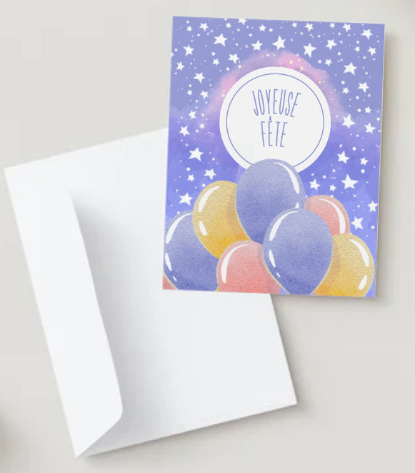 Bonne fete Ballon Carte/ card