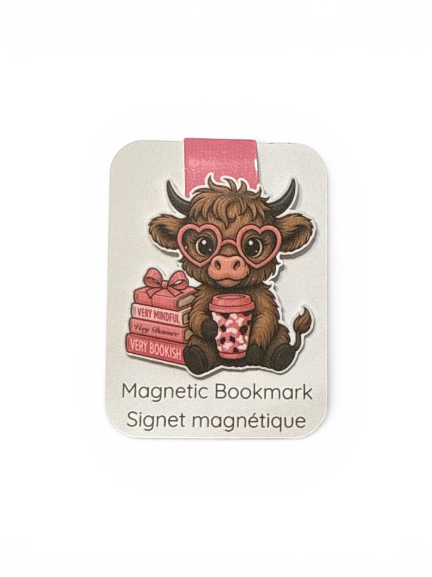 Highland Cow Die-Cut Magnetic Bookmark – Artistic Page Holder - 1 unit