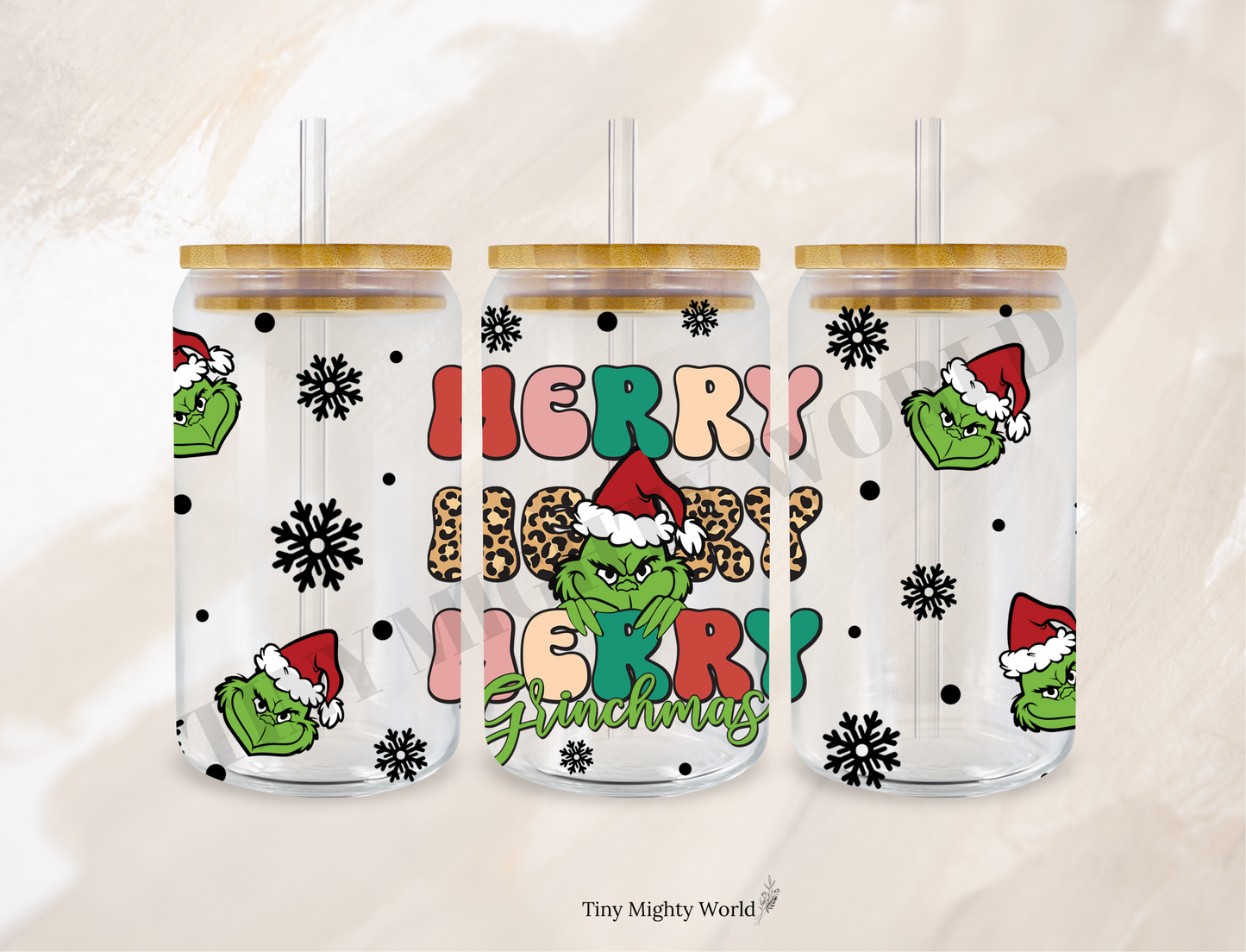Coupe UVDTF de Noël grincheux