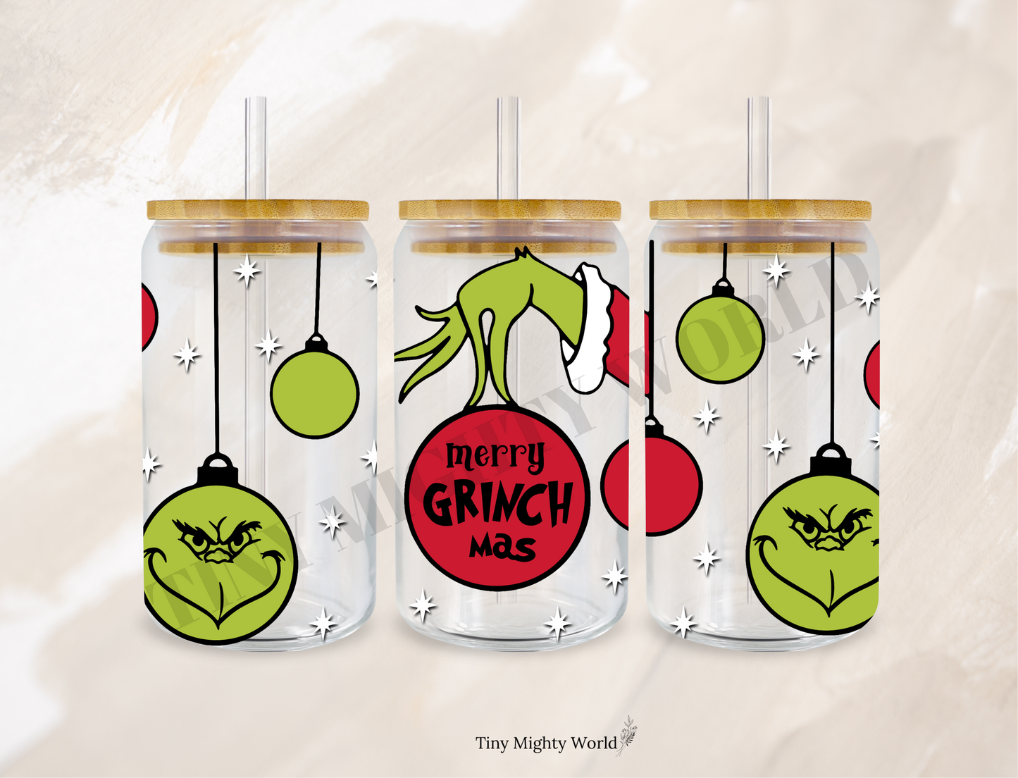 Coupe UVDTF de Noël grincheux