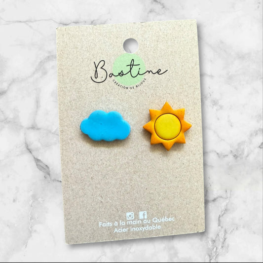 Earring Sun & cloud