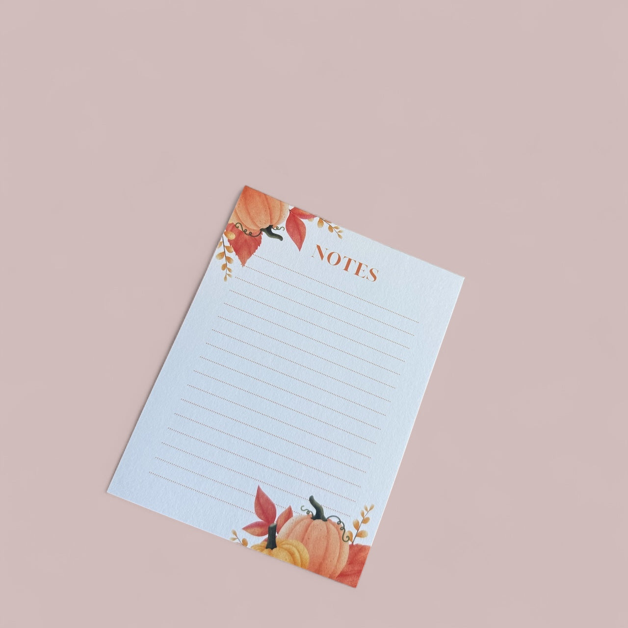 Pumpkin Fall Vibe Notepad