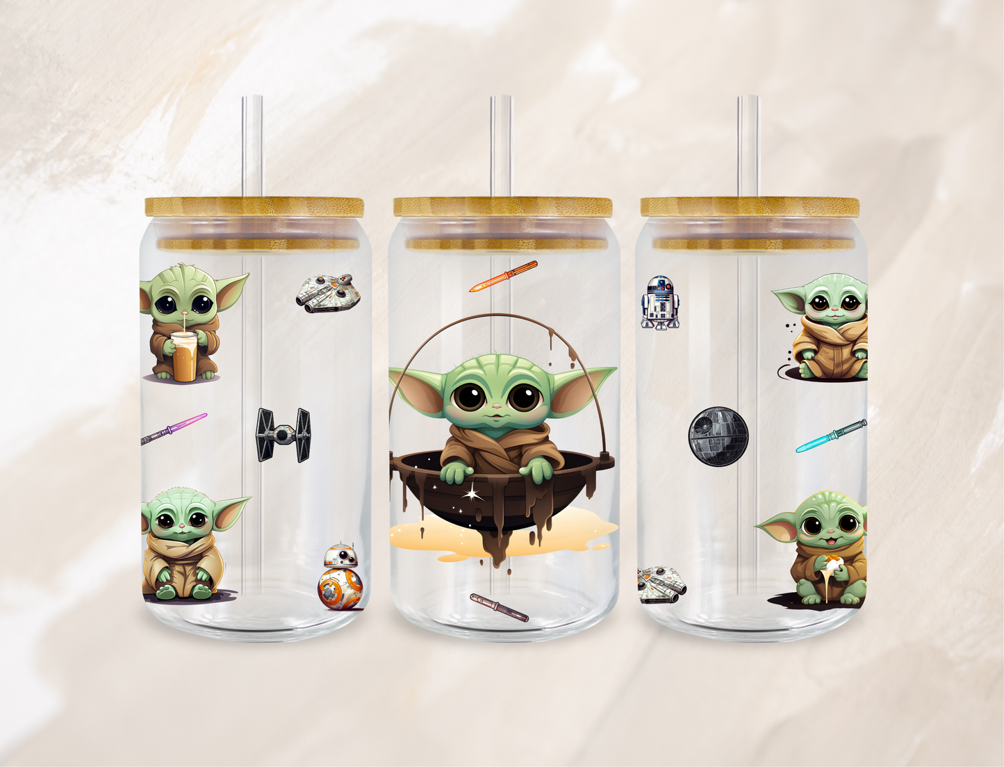 UVDTF TRANSFER CUP WRAP - RTS - Baby Yoda