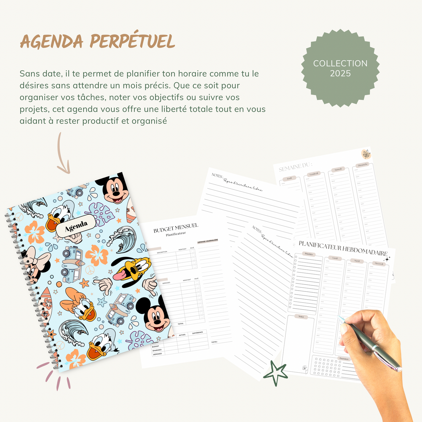 Pastel Blue Mix Friend - Agenda 2025