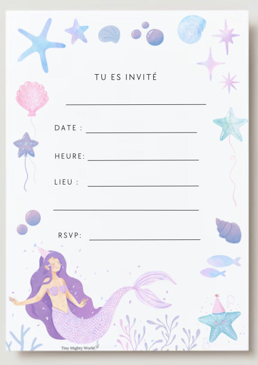 Carte d'invitation - Sirène