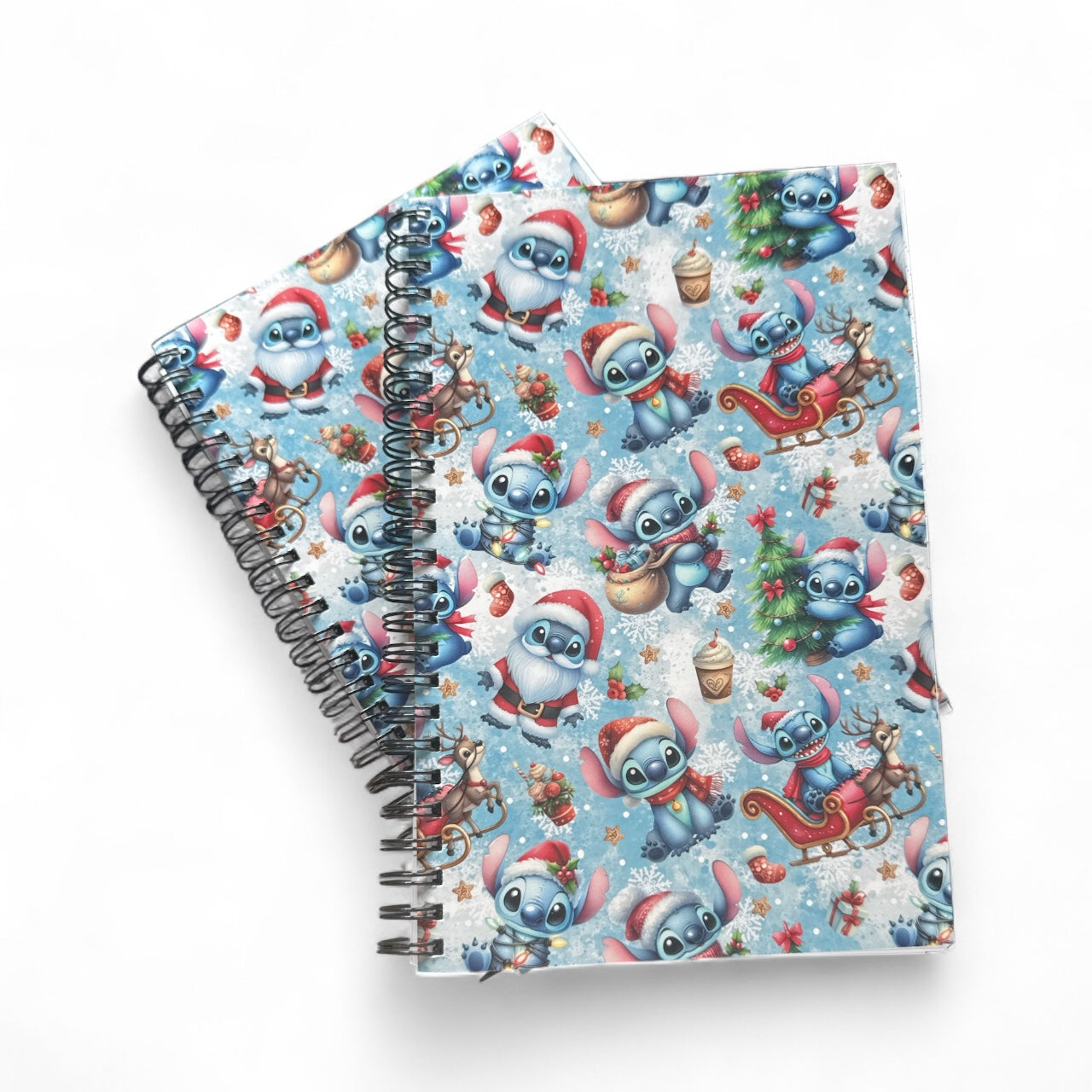 Christmas Blue Alien Notebook | 80 Pages Lined Journal for Writing, School & Work