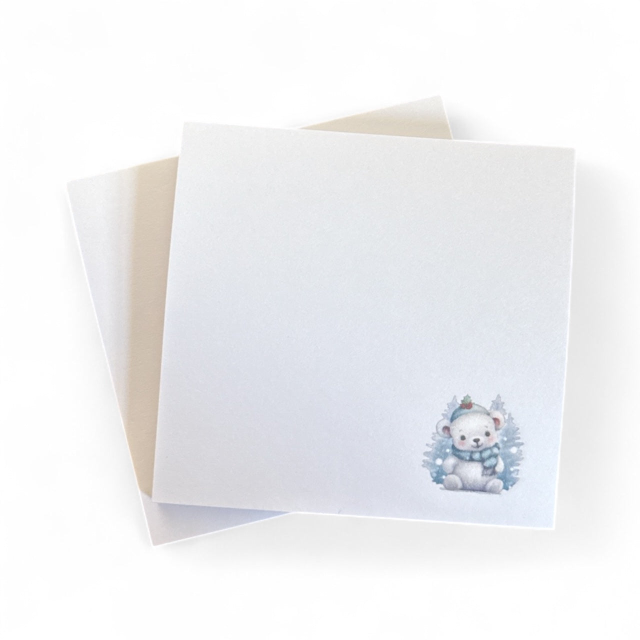 White Polar Bear - Christmas - Sticky Notes 3x3 – 50 Pages | Cute & Practical Notepad for Home, School, or Office