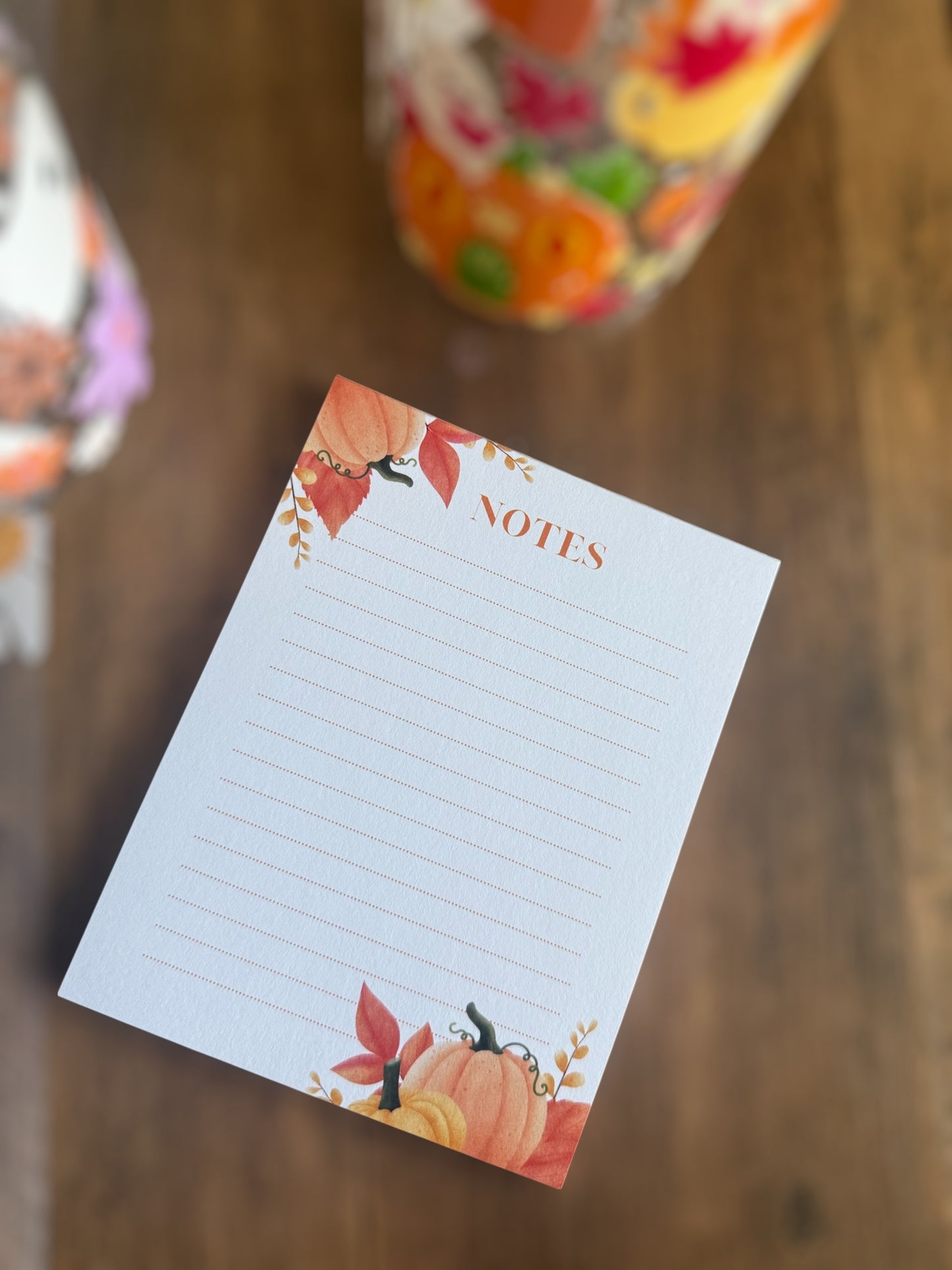 Pumpkin Fall Vibe Notepad