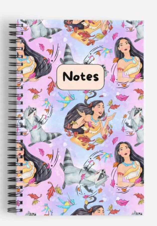 Carnet de notes Princesse Amie du Vent | Journal ligné de 80 pages pour l'écriture, l'école et le travail (14x21,5 cm)
