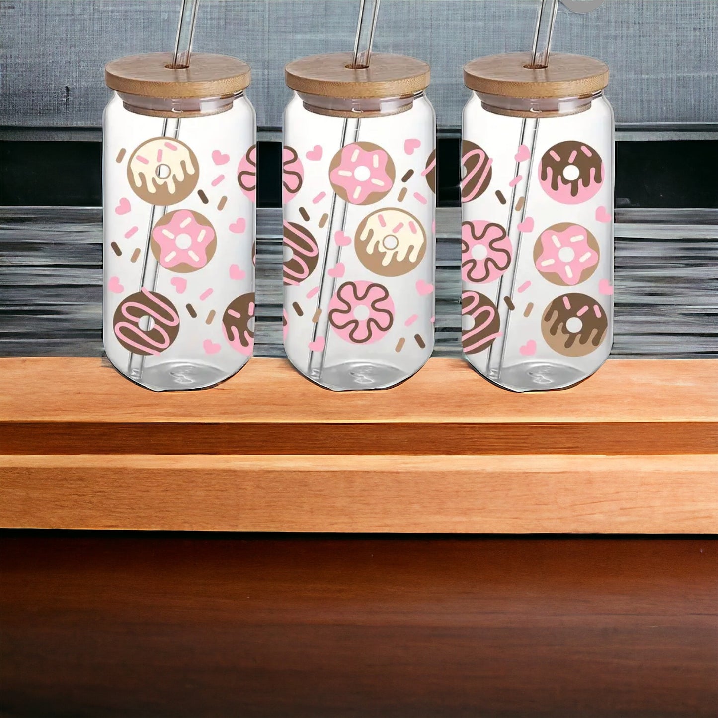 UVDTF TRANSFER CUP WRAP - RTS - donut Color pink