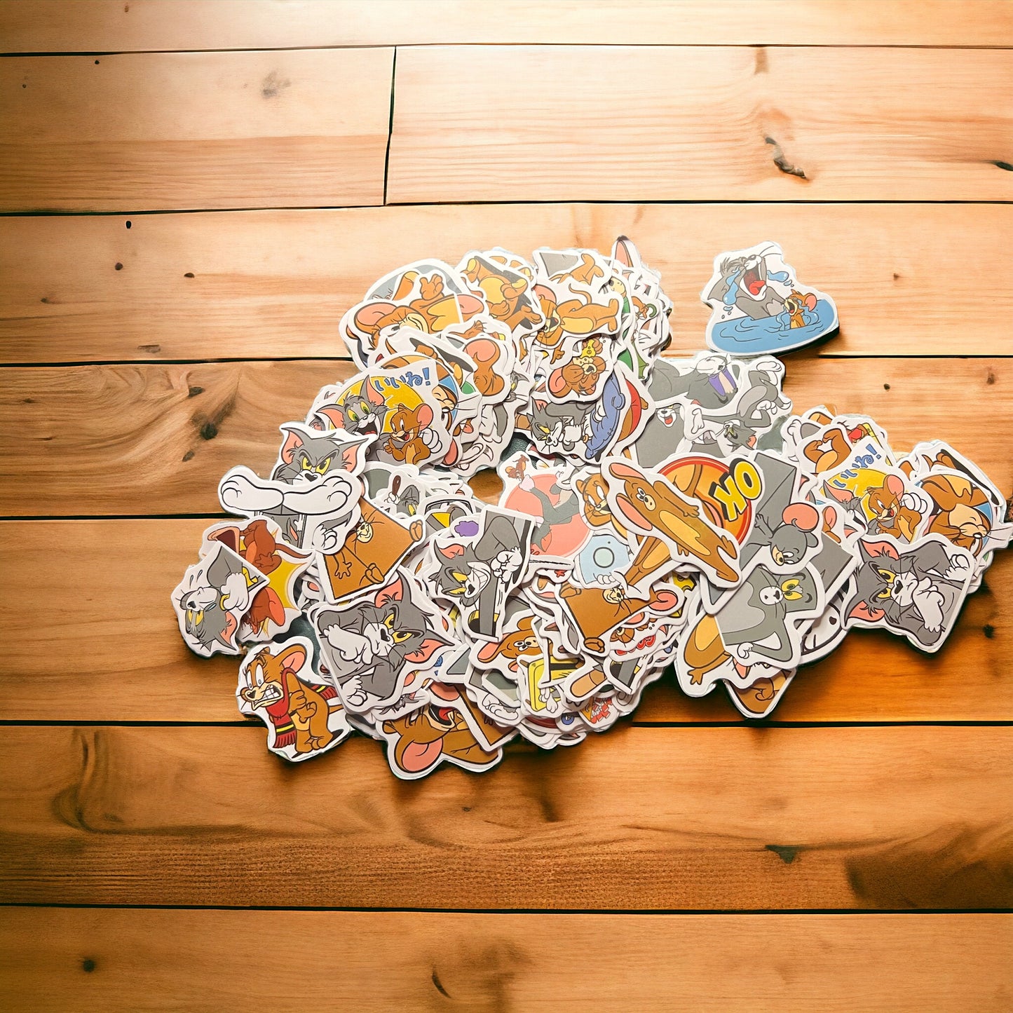 Cat & mouse Mix Sticker set of 15