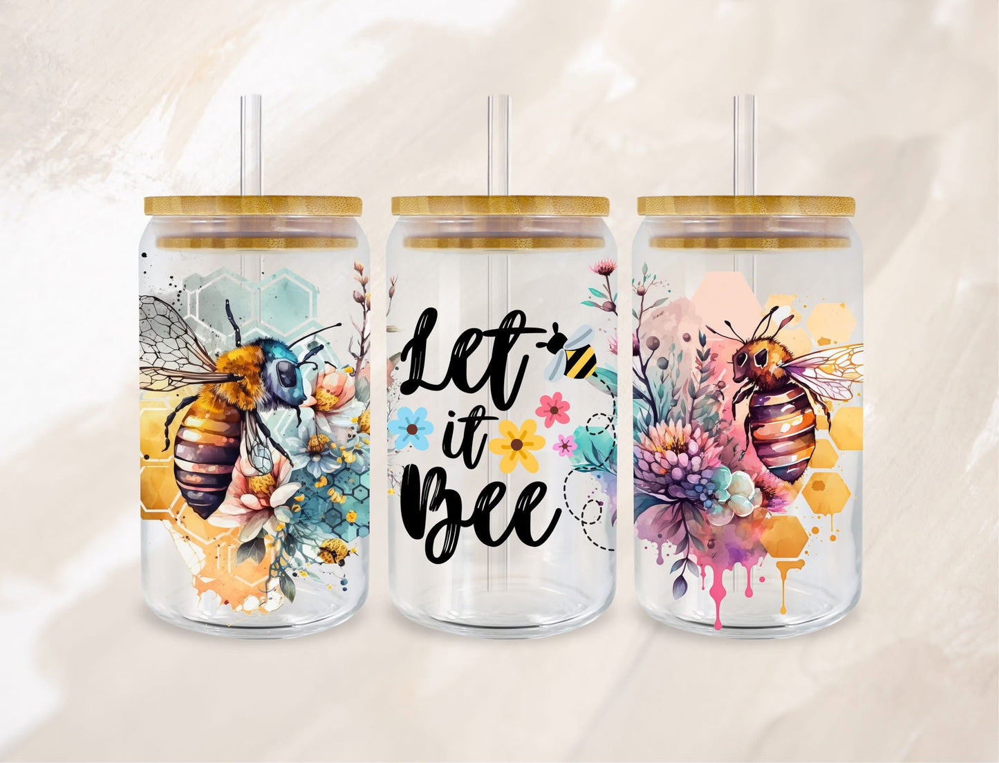 UVDTF TRANSFER CUP WRAP - RTS - Let it BEE
