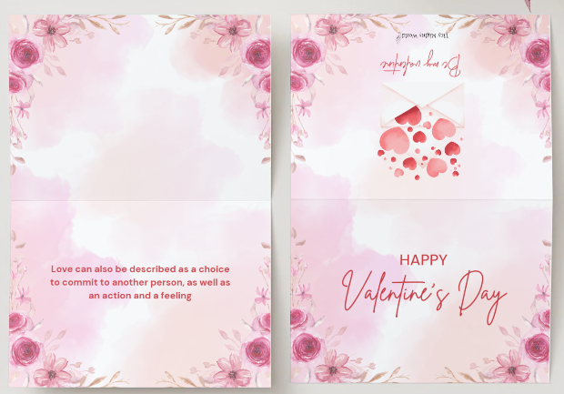 Carte florale de la Saint-Valentin - Saint-Valentin