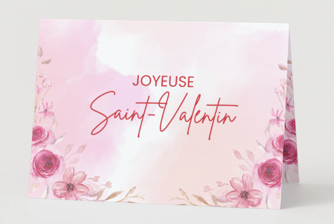Carte florale de la Saint-Valentin - Saint-Valentin