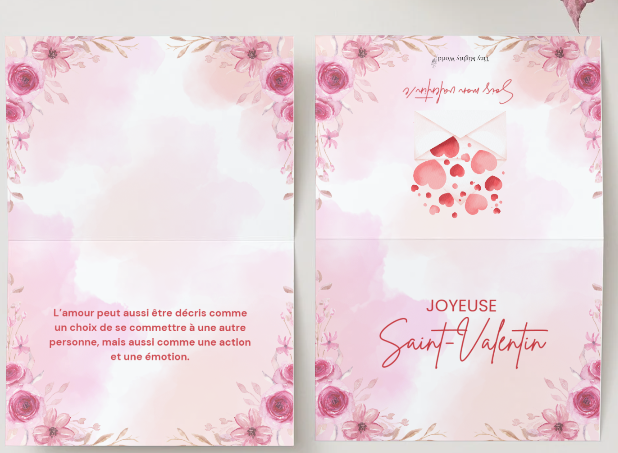 Carte florale de la Saint-Valentin - Saint-Valentin