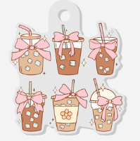 Porte-clés en acrylique Ice Coffee