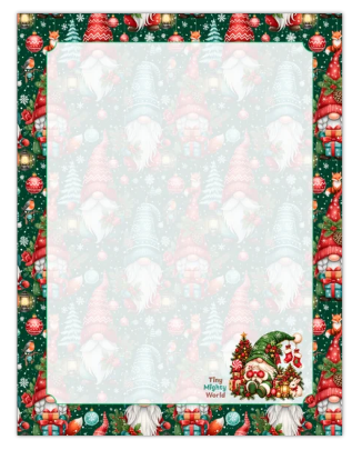 Holiday Gnomes - 4.5x5.5 inch – Cute Aesthetic – 50 Pages