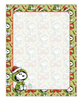 White Dog Grumpy Costume - 4.5x5.5 inch – Cute Aesthetic – 50 Pages