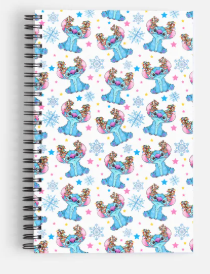 Blue Alien Reindeer - A5 Size Lined Notebook – 80 Pages | Minimal Everyday Writing Journal