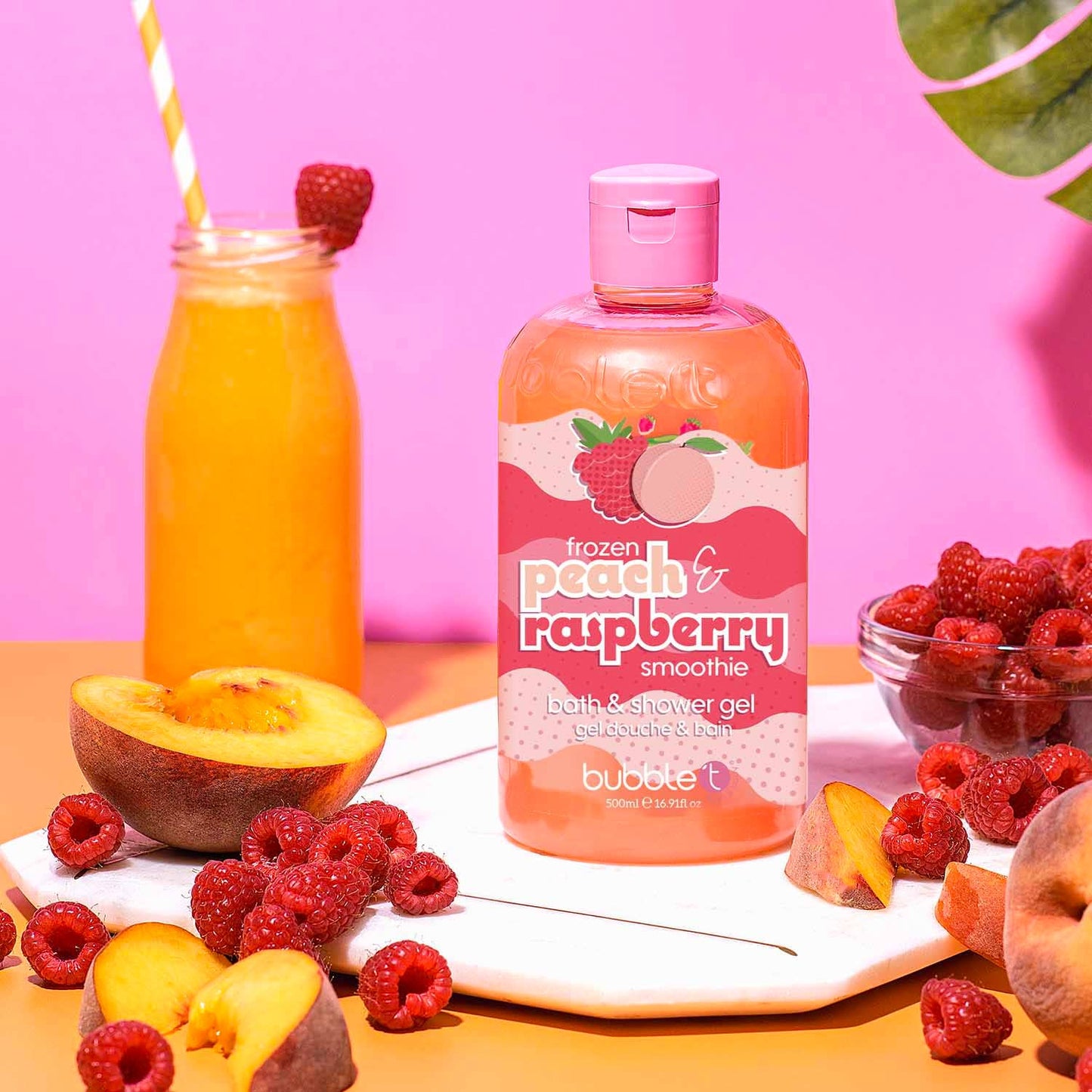 Nettoyant pour le corps smoothie pêche et framboise (500 ml)