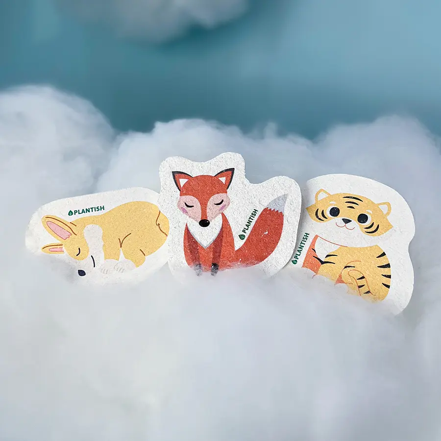 Eponge individuelle - Renard / Corgi / Tigre