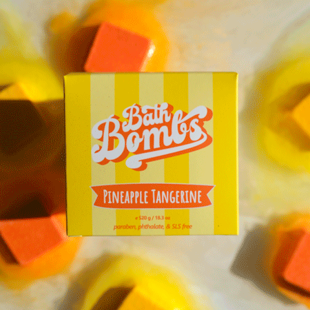 Bombes cubiques à l'ananas et à la mandarine