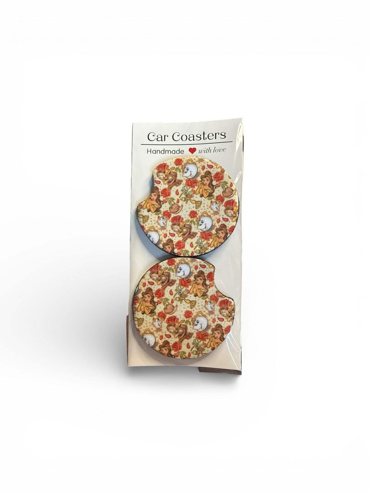 Princess - Sous-verres absorbants pour voiture – Accessoires de voiture mignons et fonctionnels (Lot de 2)