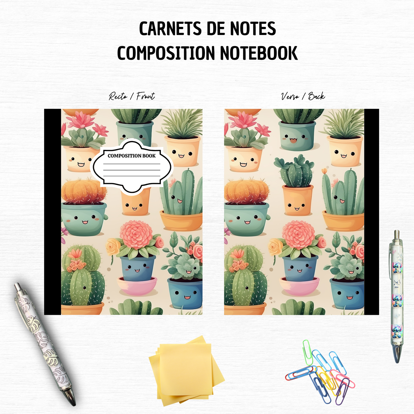 Plant - Composition Notebook – 7x10 inches, 100 Lined Pages – Trendy Stationery