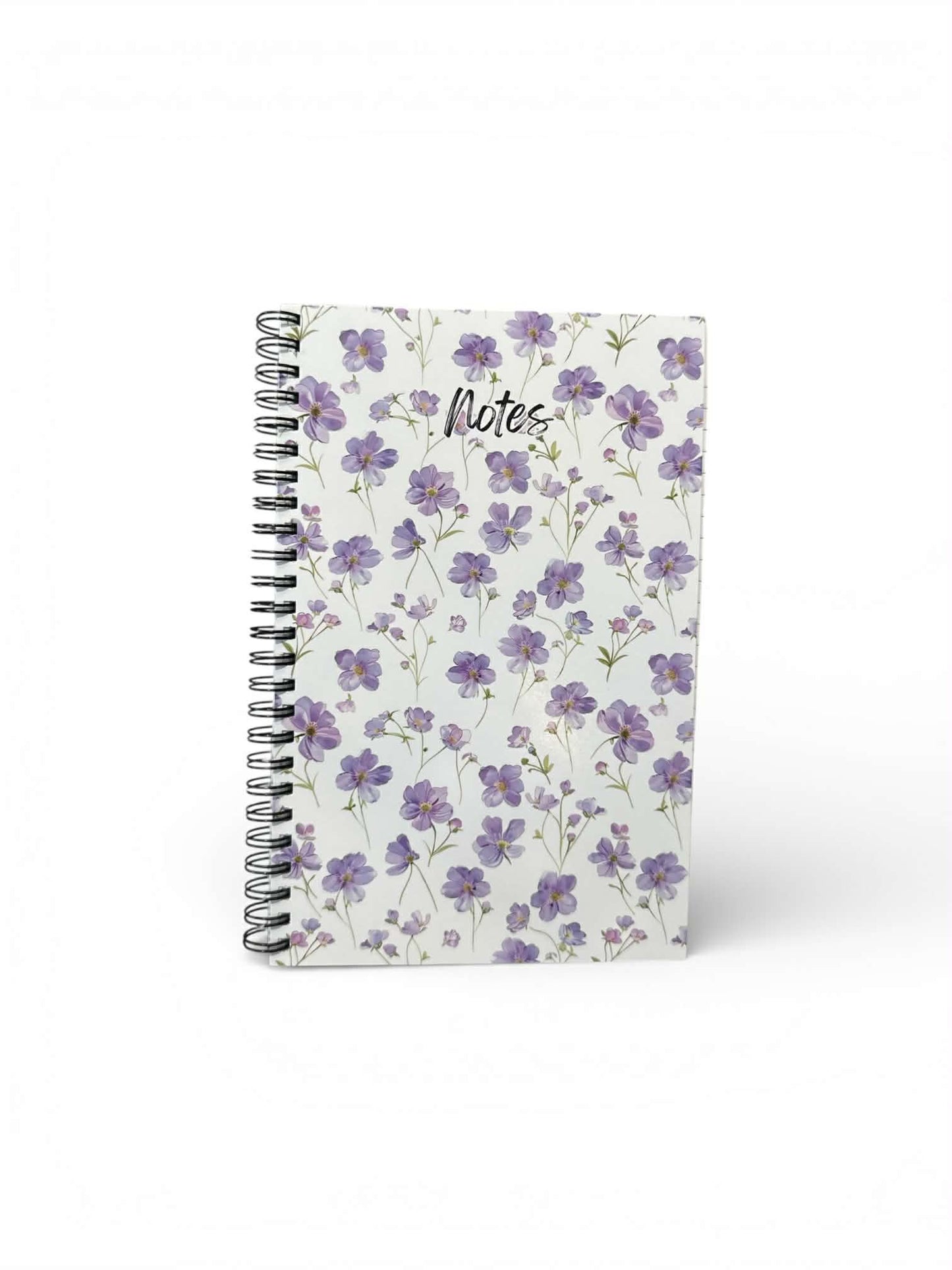 Carnet de notes Fleur violette | Journal ligné de 80 pages pour l'écriture, l'école et le travail