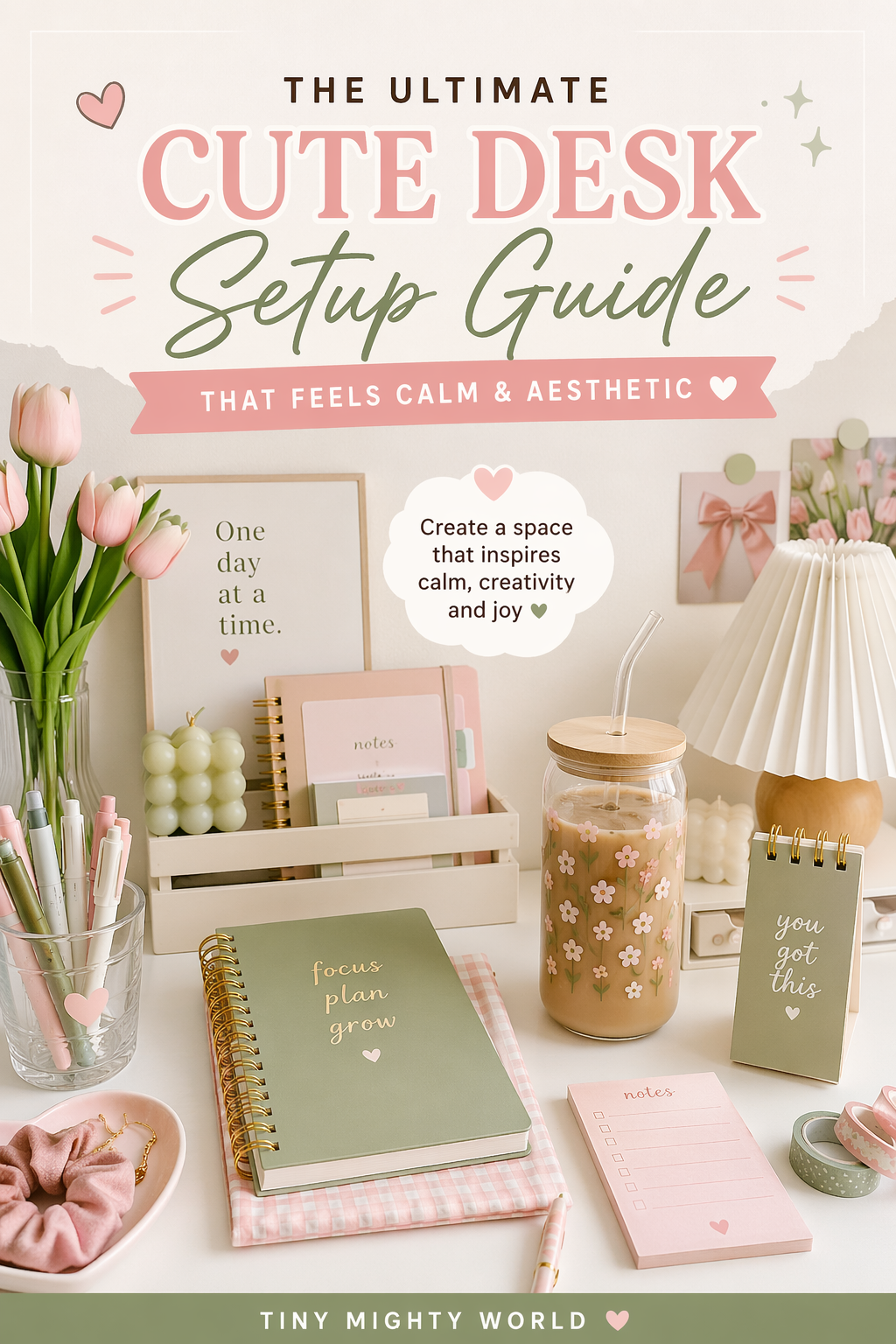 🌸 The Ultimate Cute Desk Setup Guide (That Feels Calm & Aesthetic ...