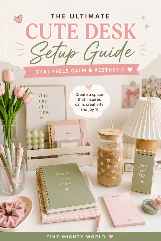 🌸 The Ultimate Cute Desk Setup Guide (That Feels Calm & Aesthetic)
