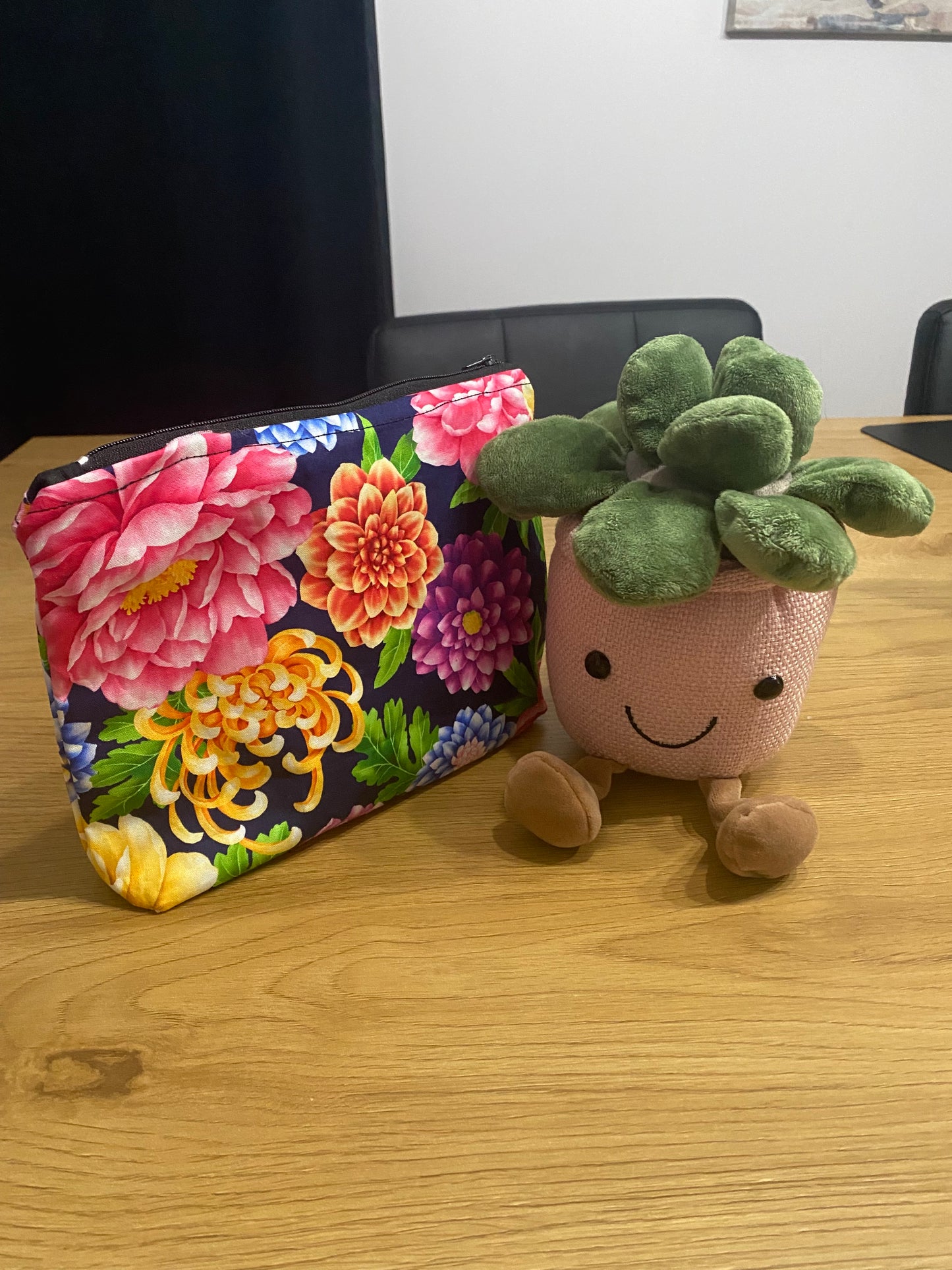 Handmade Pencil pouch Peonies